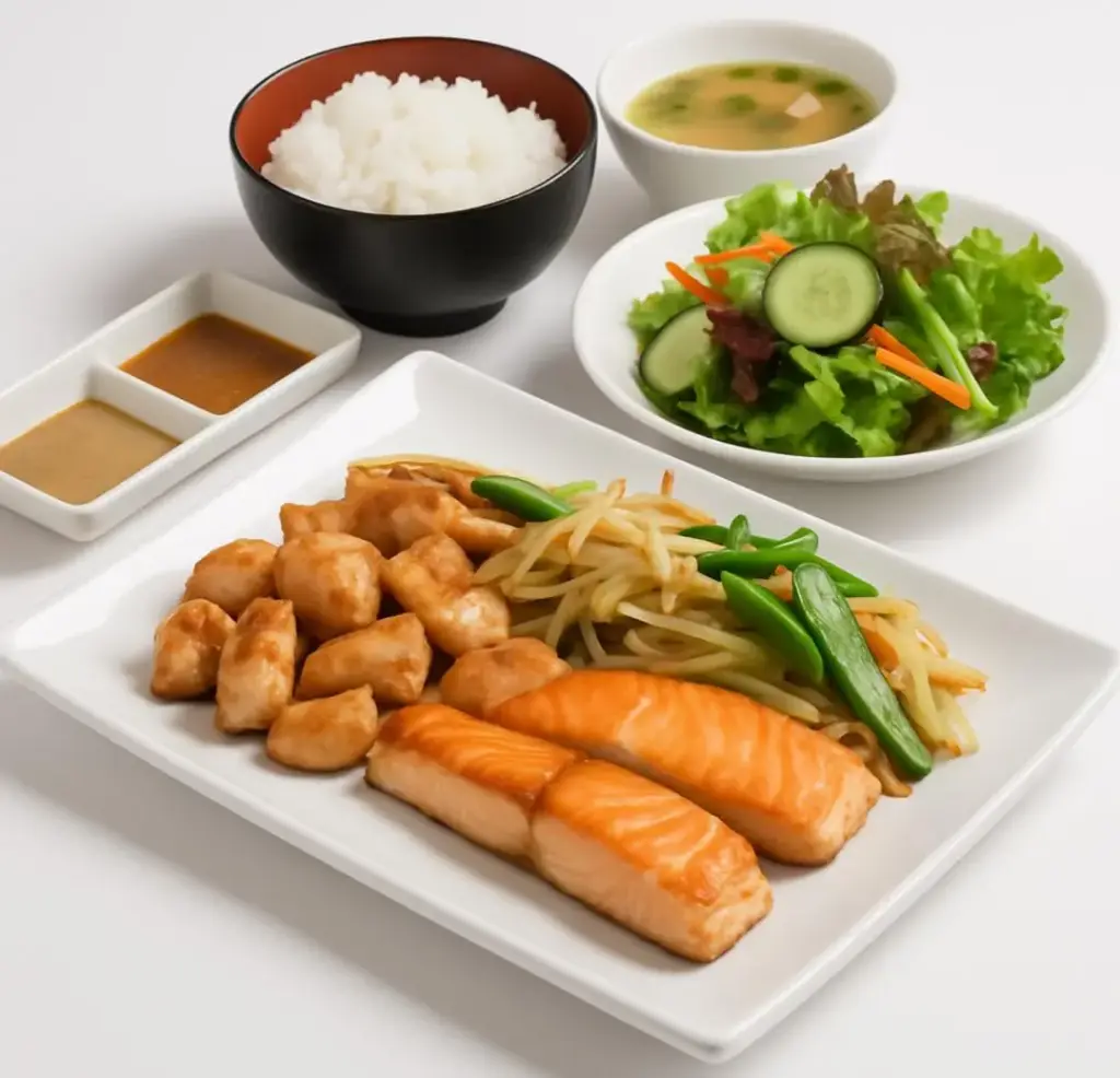 Chicken & Salmon Teppanyaki Set