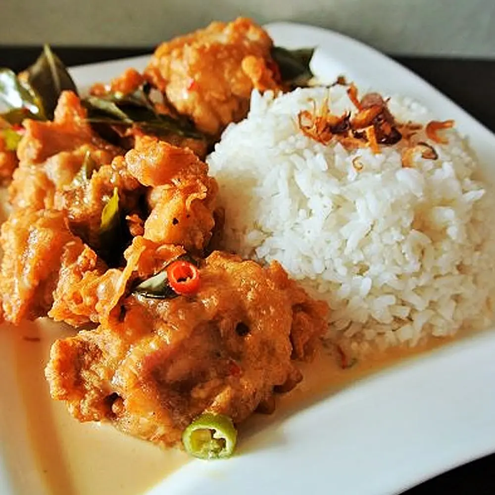 Nasi Putih + Ayam Butter 