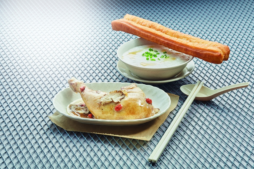 SET D - YOO TIAO + PORRIDGE + FRANGRANT HERBAL SALTED CHICKEN LED