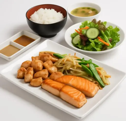 Chicken & Salmon Teppanyaki Set