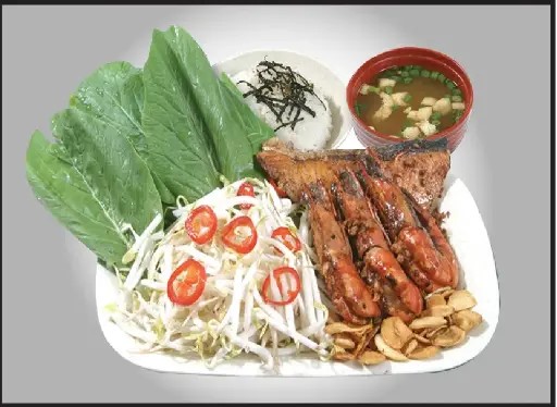 Salmon & Prawn Teppanyaki Set