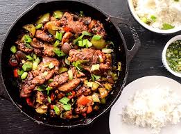 DRY CHILI CHICKEN + RICE