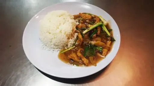 GINGER & ONION CHICKEN + RICE