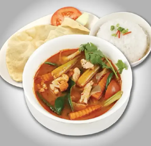 TOM YAM CHICKEN SOUP + RICE 
