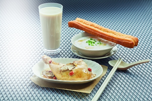SET E - YOO TIAO + PORRIDGE + FRANGRANT HERBAL SALTED CHICKEN LED + SOYA BEAN